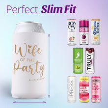 Load image into Gallery viewer, Wife of the Party Bachelorette Party Skinny Can Sleeves 11 Pack