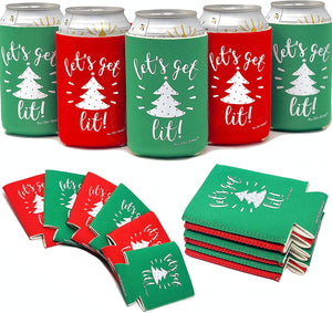 Best Selling funny Stocking Stuffer! Holiday Can Cooler Sleeves